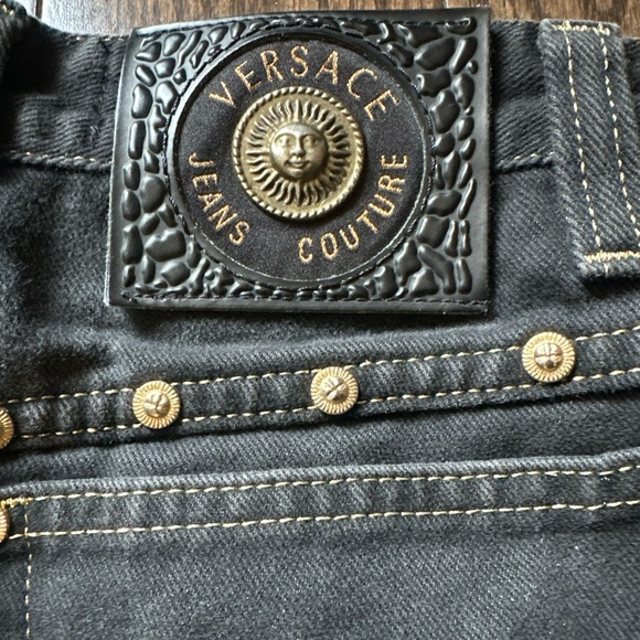Rare Versace vintage black jeans relaxed fit size 29 GUC - Picture 4 of 8
